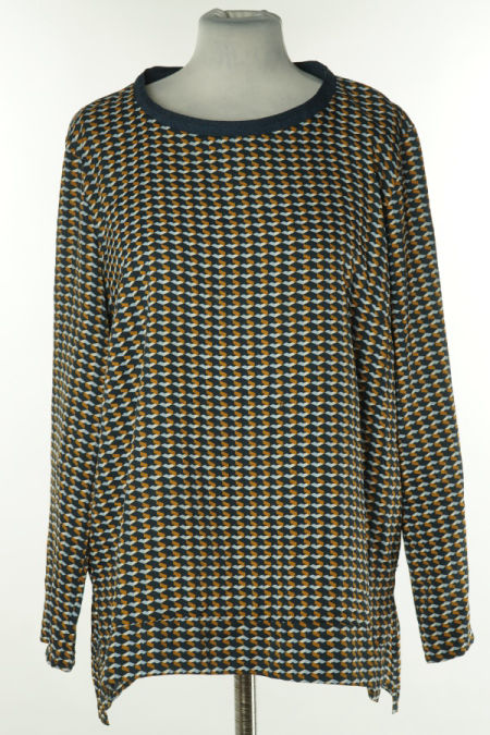 Bluzka granatowa wzorzysta