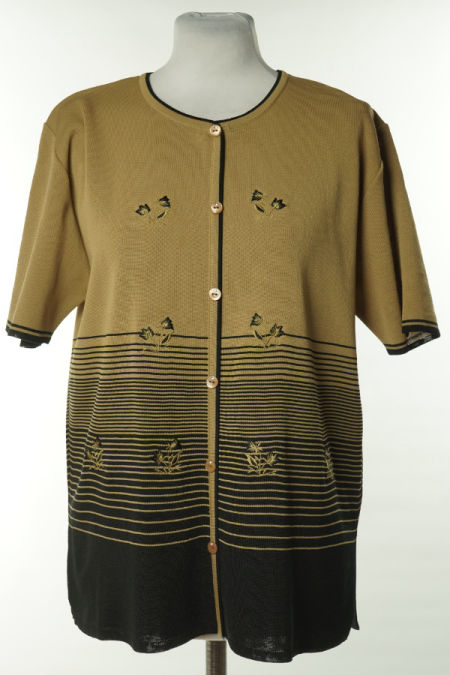 Bluzka sweterkowa zielono - czarna