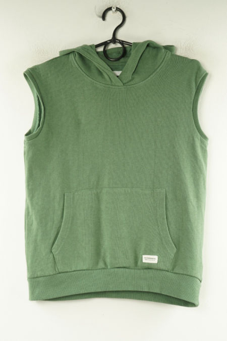 Bluzo-kamizelka zielona z kapturem