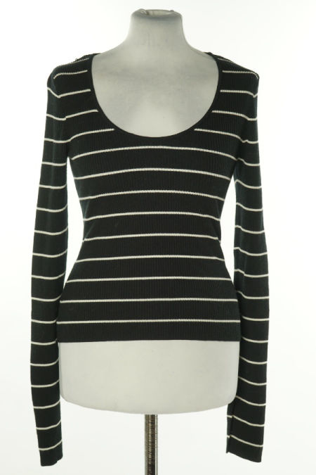 Bluzka czarna w białe paski, H&M