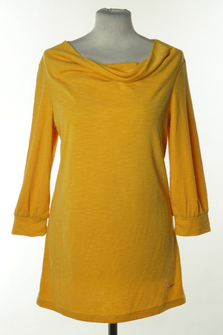 Bluzka żółta z lejącym dekoltem