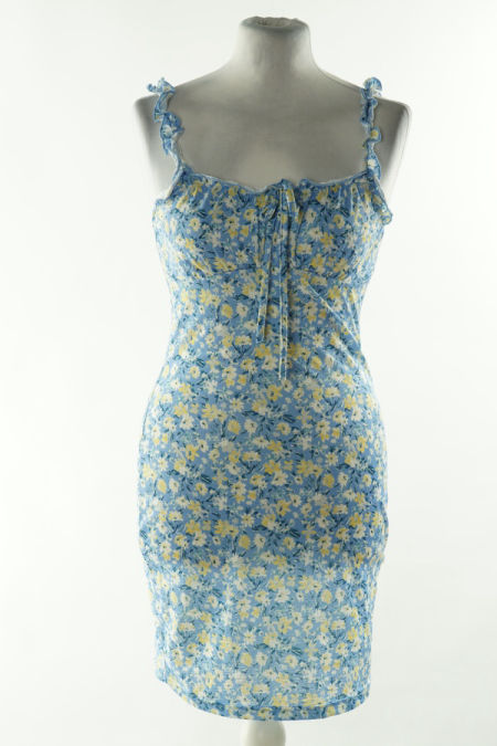 Sukienka niebieska w kwiatki