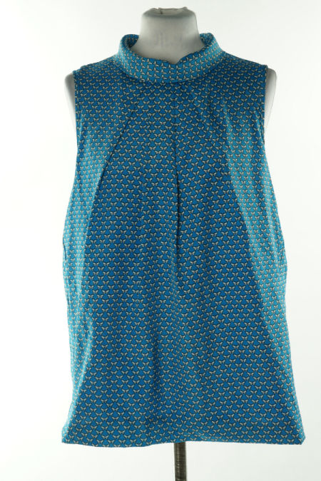 Bluzka niebieska w białe motyle