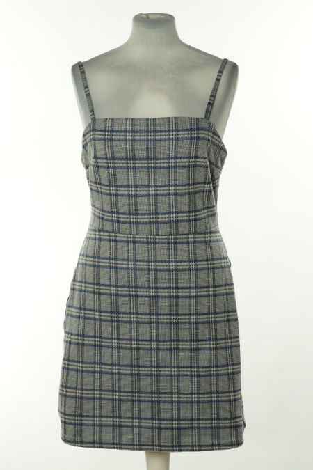 Sukienka szaro-niebieska w kratkę, PRIMARK