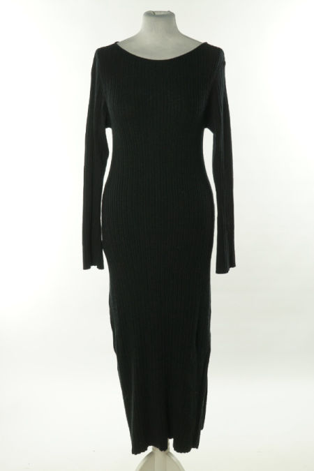 Sukienka czarna prążkowana sweterkowa, ASOS