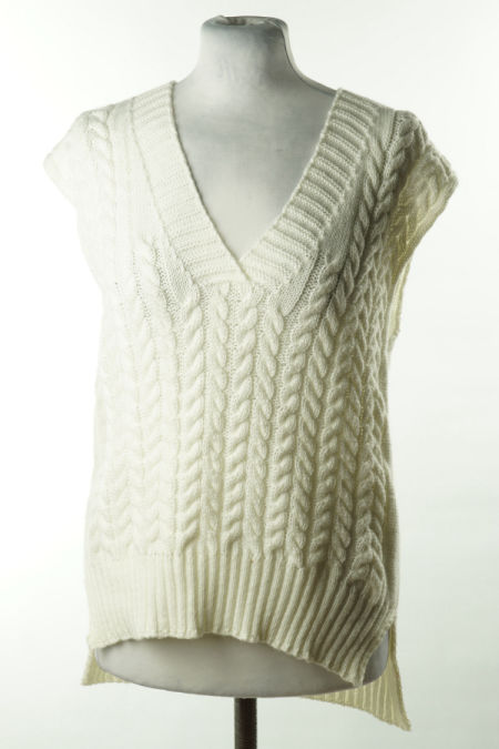 Kamizelka sweterkowa kremowa