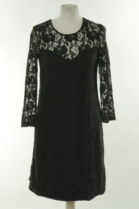 Sukienka czarna z koronkowym wierzchem