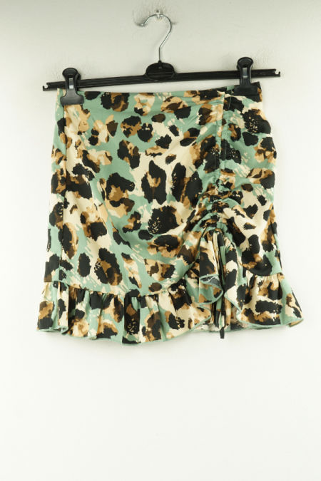 Spódnica beżowo czarna drapowana