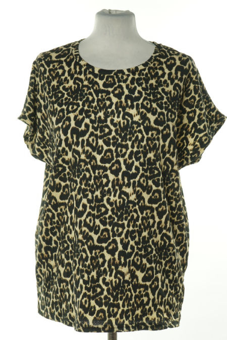 Koszulka beżowa w czarne cętki