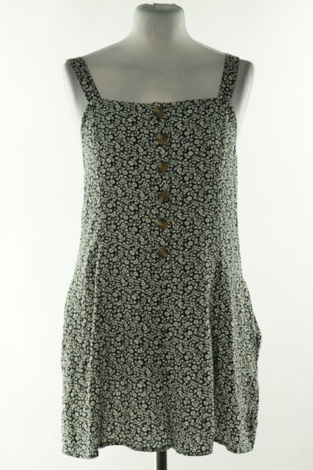 Kombinezon czarny w białe kwiatki