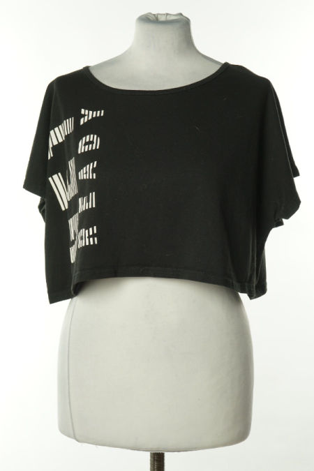 Koszulka czarna z białym napisem