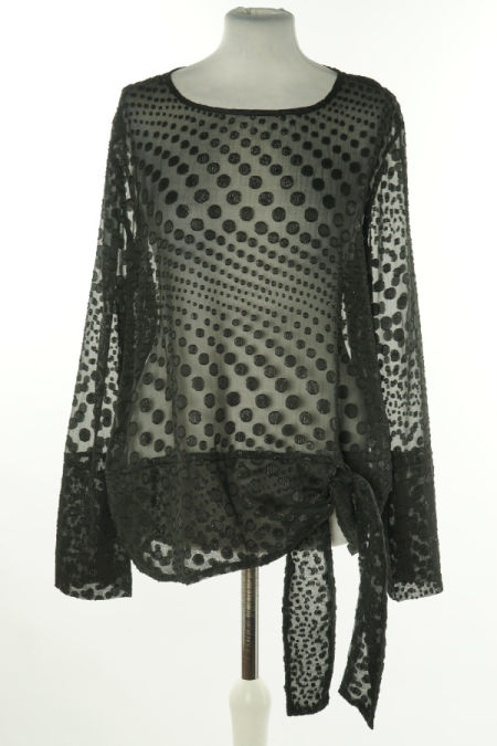 Bluzka czarna w połyskujące koła, NEXT