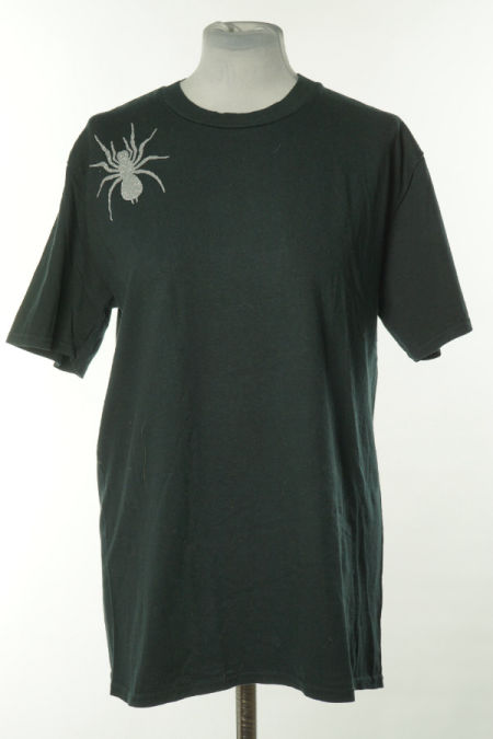 Koszulka czarna srebrny pająk