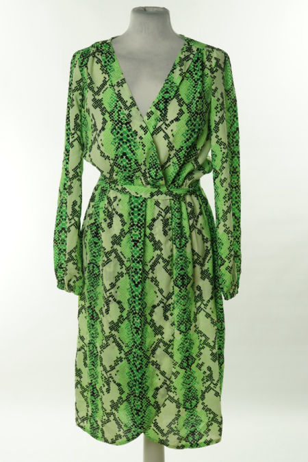 Sukienka zielona wężowy wzór