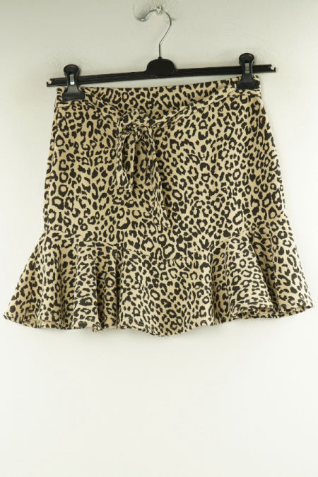 Spódnica beżowa w czarne cętki