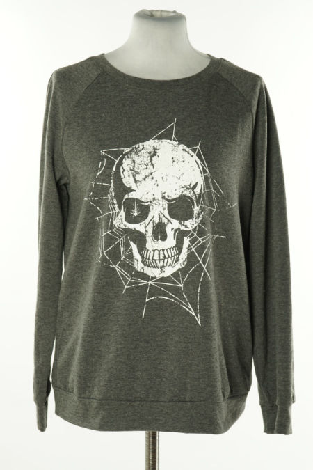 Bluza szara czaszka