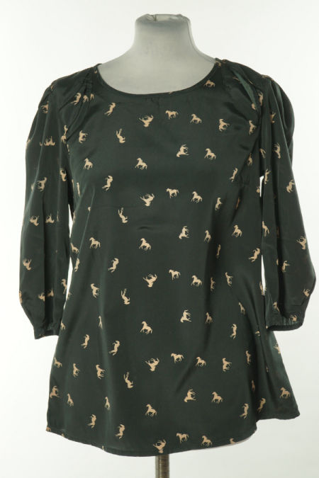 Bluzka czarna w konie