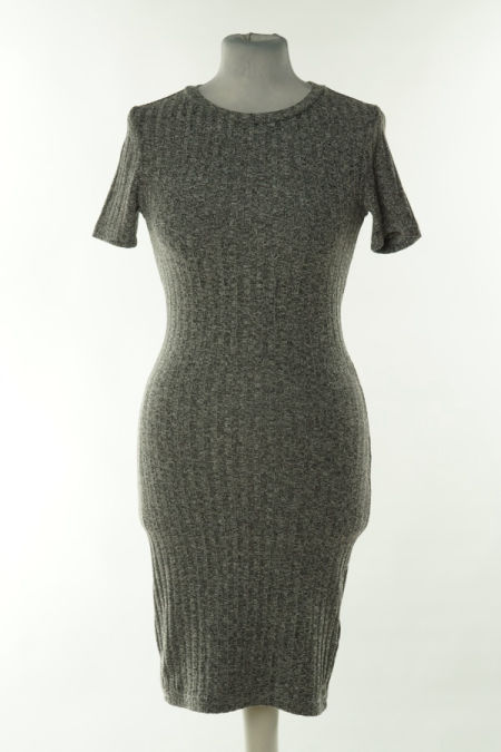 Sukienka szara prążkowana, H&M