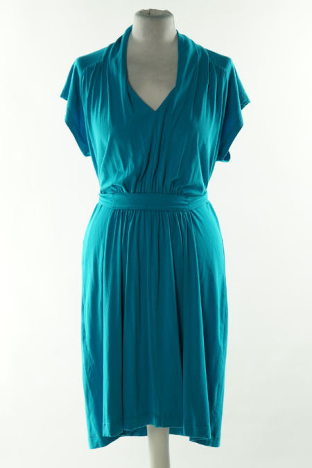 Sukienka niebieska z paskiem