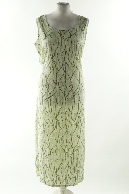 Sukienka seledynowa wzorzysta
