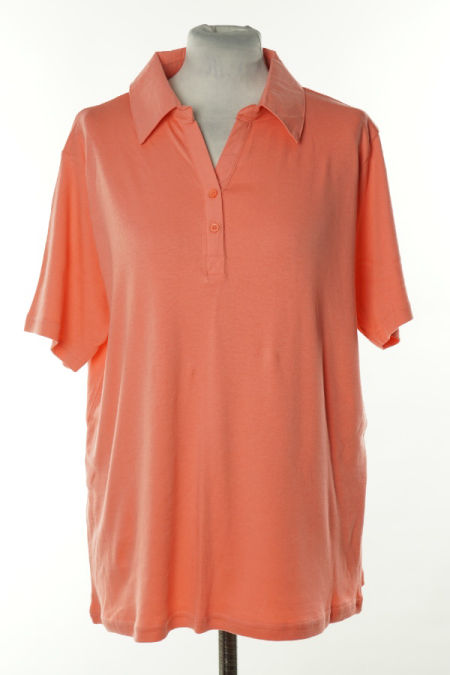 Koszulka łososiowa z kołnierzykiem