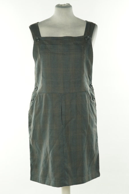 Sukienka szara w kratkę(45%WEŁNA)