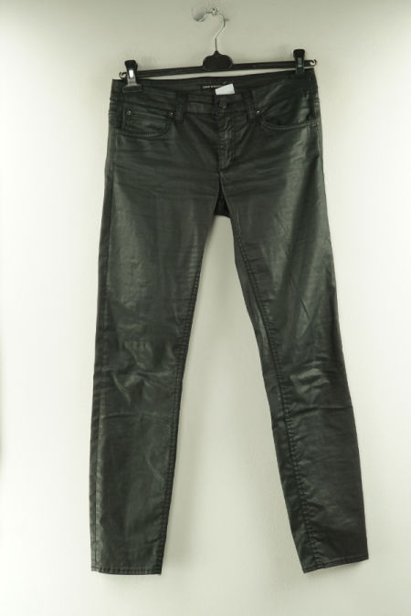 Spodnie woskowane czarne