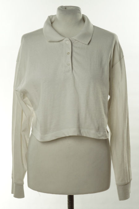 Bluzka biała z kołnierzykiem ZARA