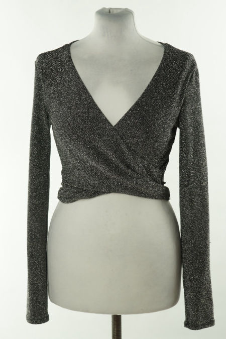 Top ze srebrną nitką, błyszczący