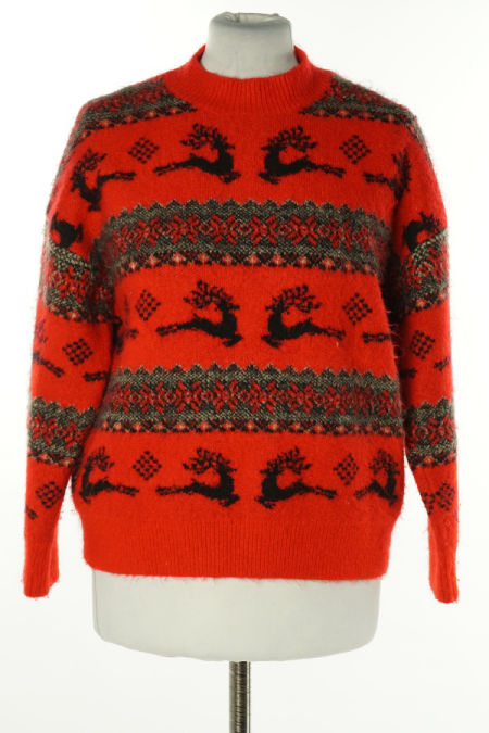 Sweter czerwony w renifery