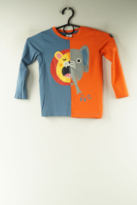 Bluzka szaro-pomarańczowa