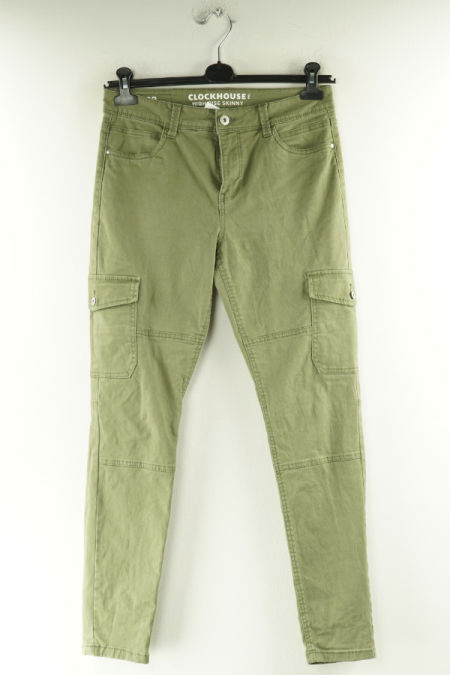 Spodnie zielone jeansowe z kieszeniami
