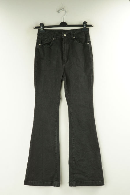 Spodnie czarne jeansowe dzwony