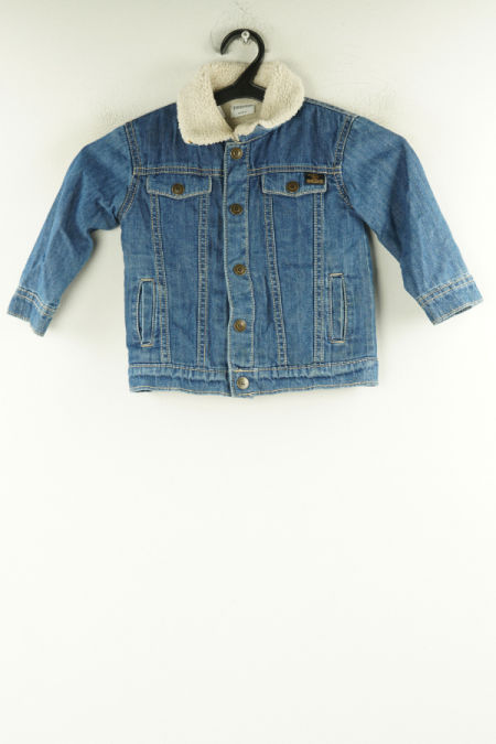 Katana jeansowa ocieplana misiem