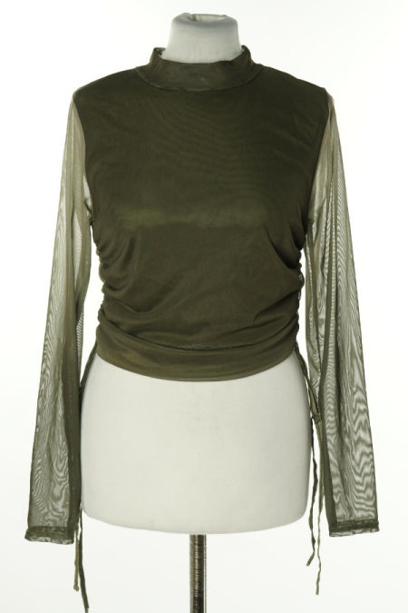 Top zielony z siateczkowym wierzchem