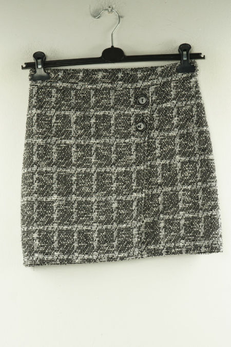 Spódnica czarno-biała kopertowa