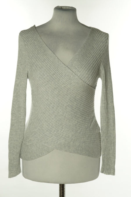 Bluzka szara prążkowana, H&M