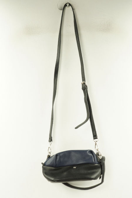 Torebka granatowo - czarna ekoskóra