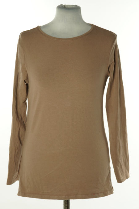 Bluzka gładka w kolorze kawy
