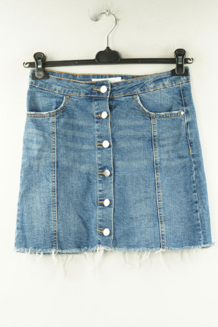 Spódnica niebieska jeansowa zapinana na guziki