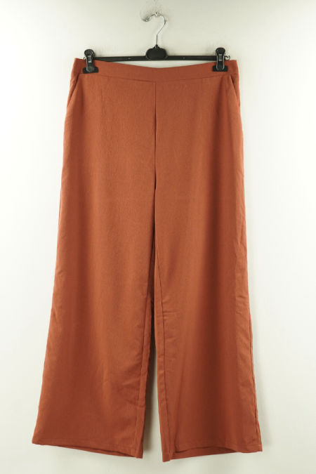 Spodnie materiałowe ceglaste na gumkę