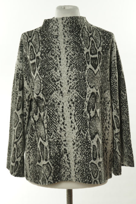 Sweter szaro czarny wężowy