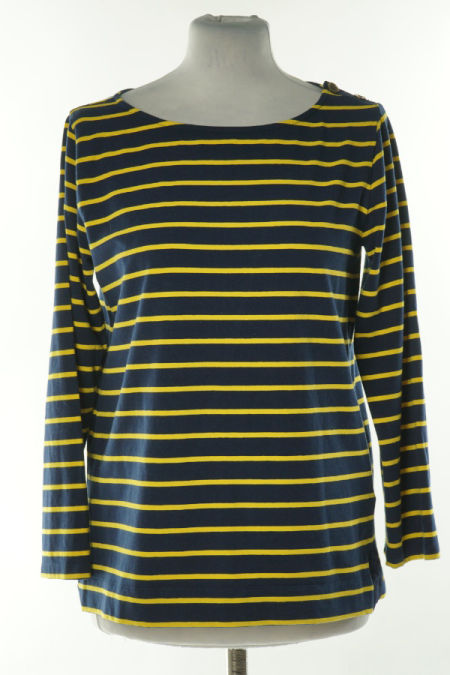 Bluzka granatowa w żółte paski