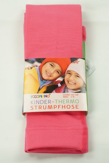 Różowe rajstopy termiczne dla dzieci