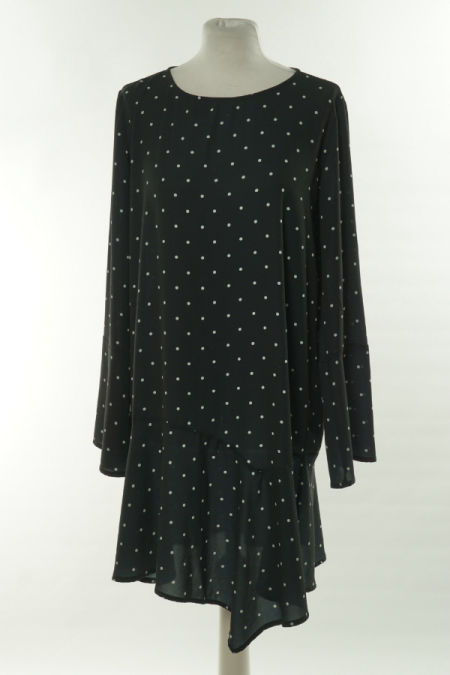 Sukienka czarna w białe groszki
