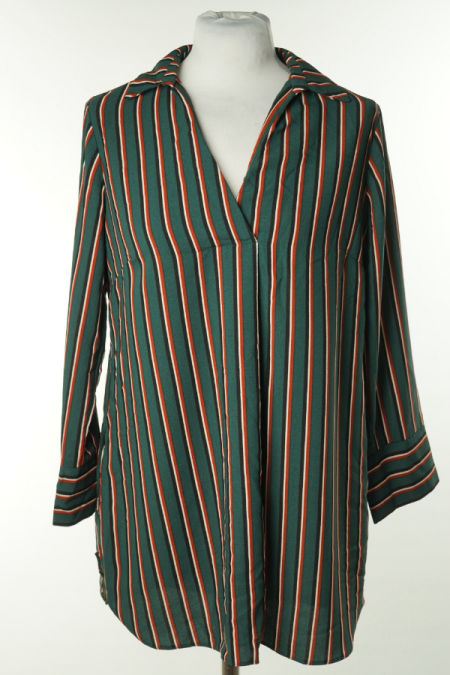 Bluzka zielona w kolorowe paski