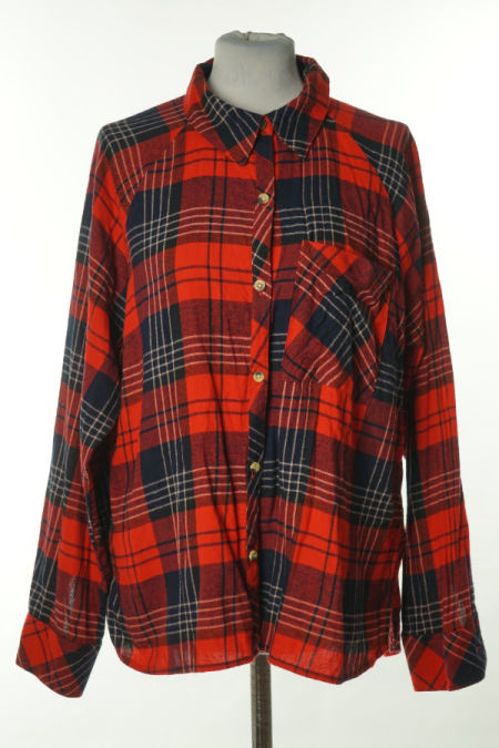 Koszula czerwono-granatowa kraciasta