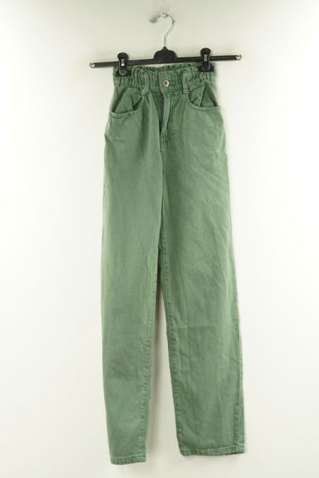 Spodnie zielone jeansowe