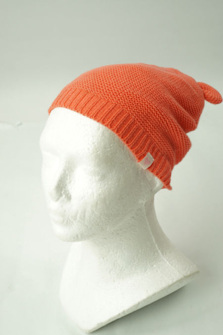 Czapka koralowa z uszami