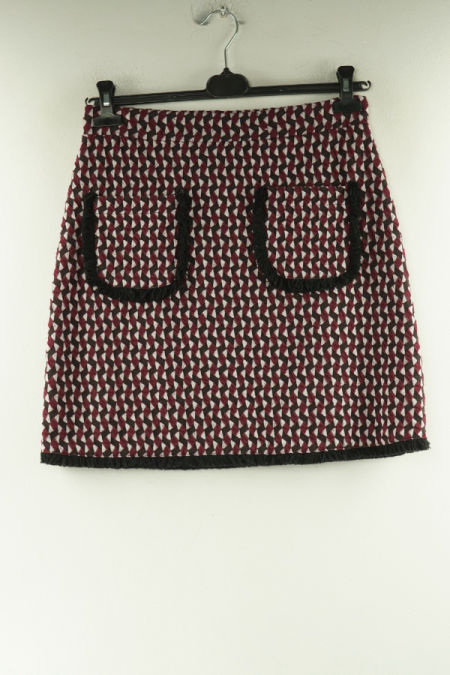 Spódnica bordowa wzorzysta